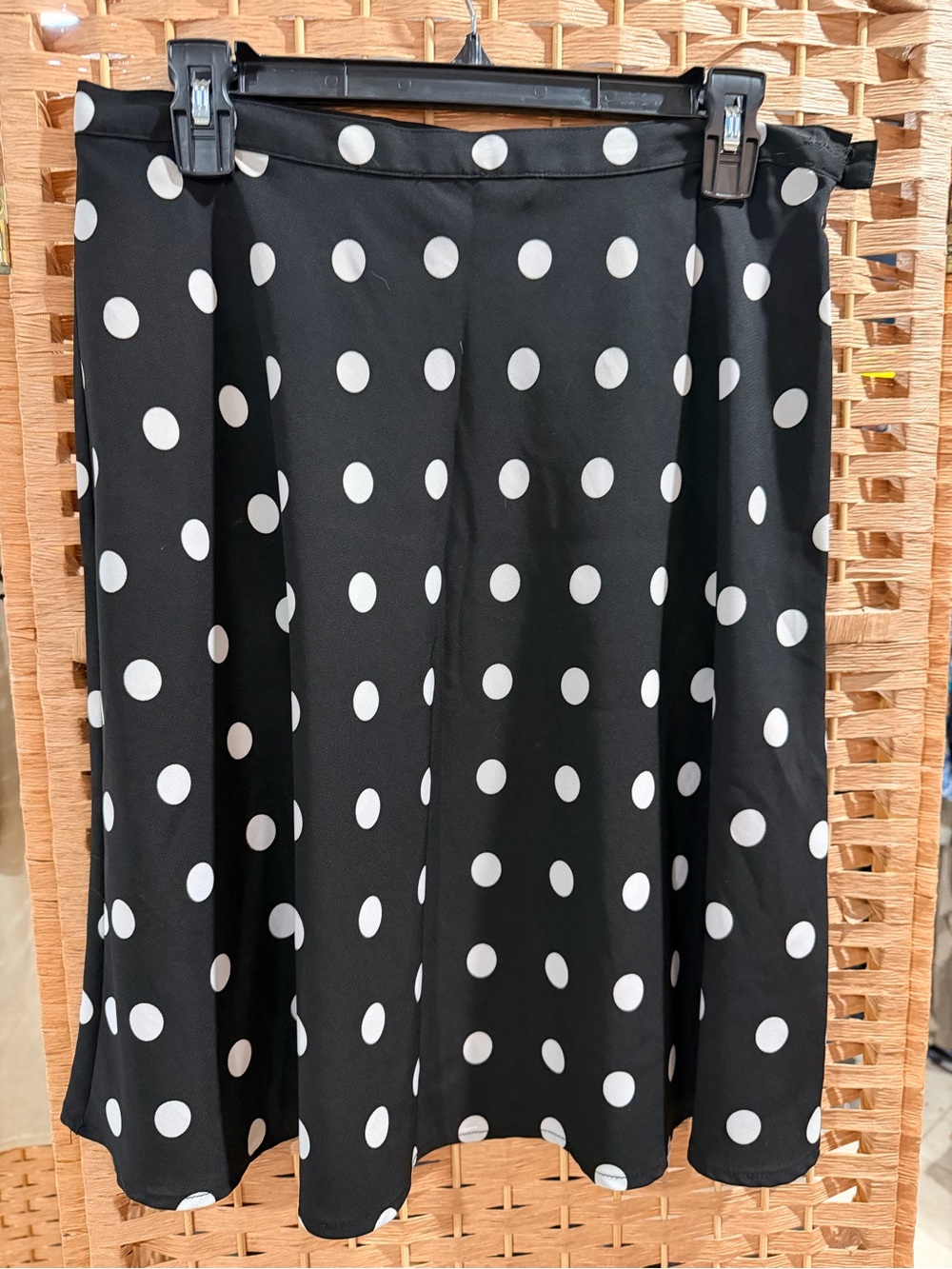 AGB Black Skirt with White Polka Dots